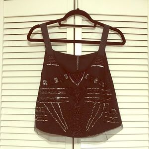 Stradivarius blk/silver sequined tank